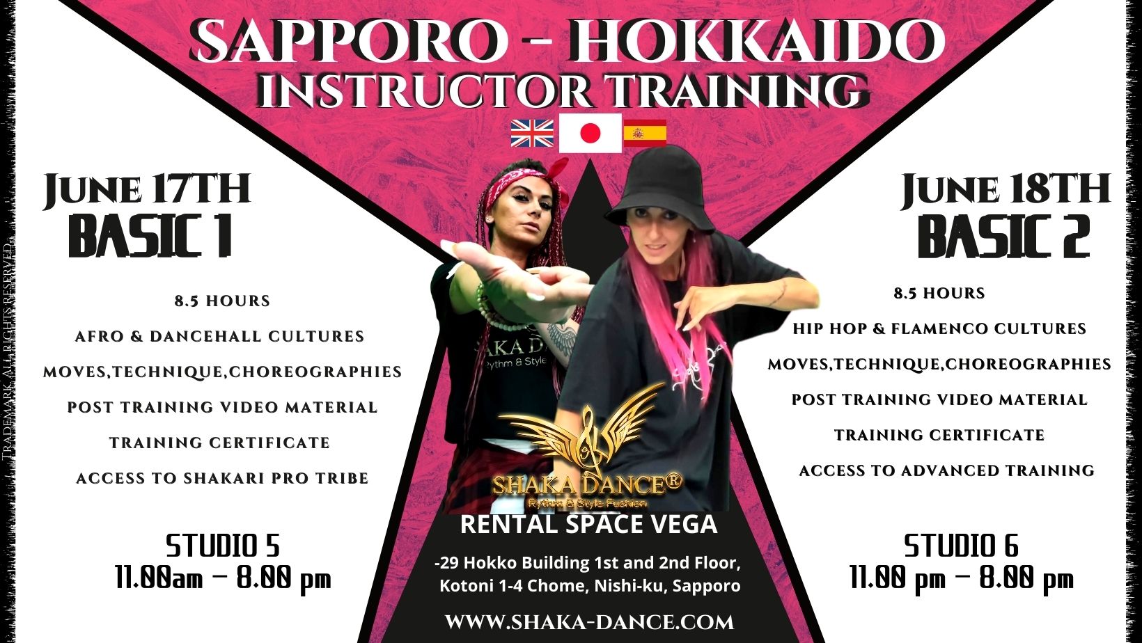 SHAKA DANCE® INSTRUCTOR TRAINING SAPPORO-HOKKAIDO ( B1 & B2)