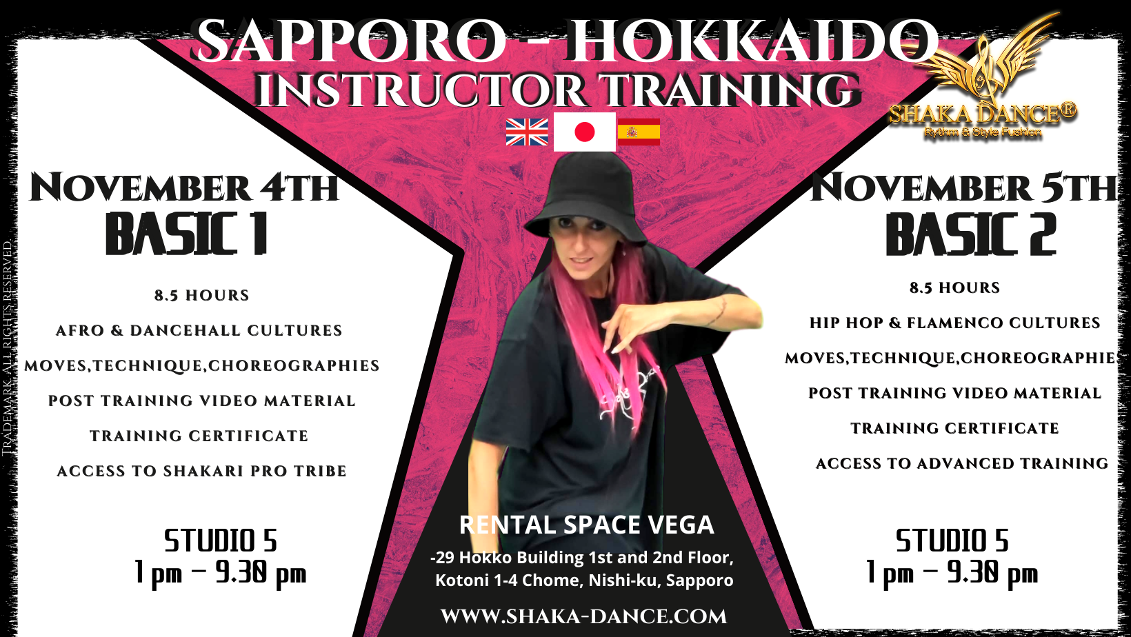 SHAKA DANCE® INSTRUCTOR TRAINING SAPPORO-HOKKAIDO ( B1 & B2)
