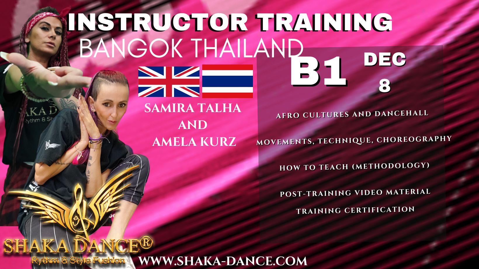 SHAKA DANCE® B1 Instructor Training Bangkok-Thailand